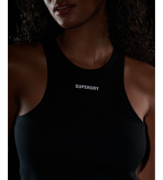 Superdry Code Racer technical sleeveless T-shirt black