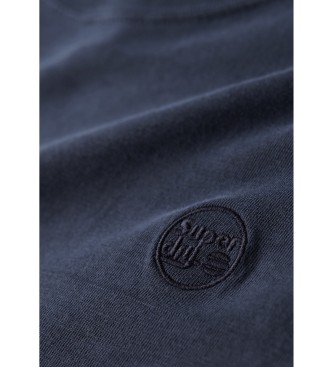Superdry T-shirt con trama logo vintage blu scuro