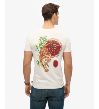 Superdry White Tokyo Relaxed T-shirt