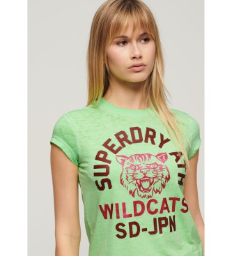 Superdry Varsity Burnout T-shirt groen