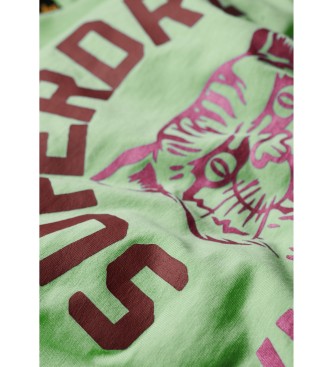 Superdry Camiseta Varsity Burnout verde