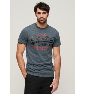 Superdry Vintage T-shirt with blue two-tone logo