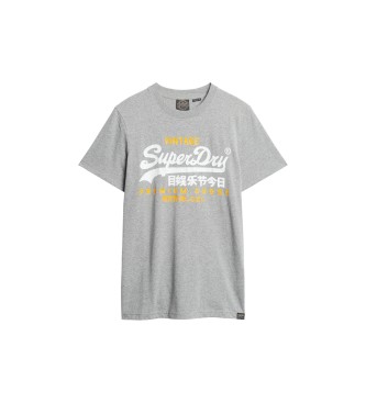 Superdry Vintage T-shirt z dwukolorowym szarym logo