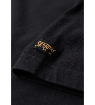 Superdry T-shirt vintage nera con logo in rilievo