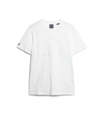 Superdry Camiseta Vintage con logotipo en relieve blanco