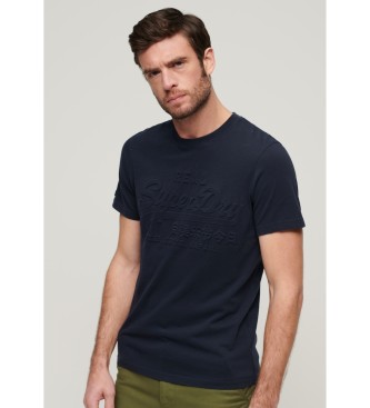 Superdry T-shirt vintage avec logo emboss marine