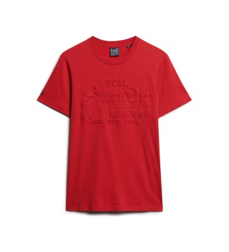 Superdry T-shirt vintage avec logo rouge en relief