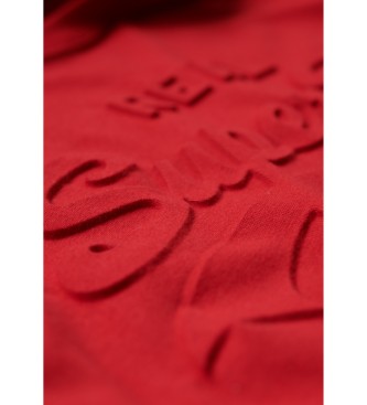 Superdry Camiseta Vintage con logotipo en relieve rojo