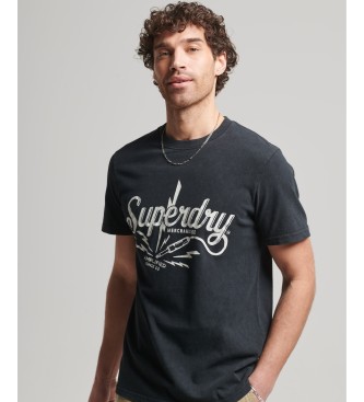 Superdry Camiseta Vintage Merch Store negro
