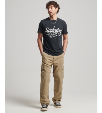 Superdry Vintage Merch Store T-shirt svart