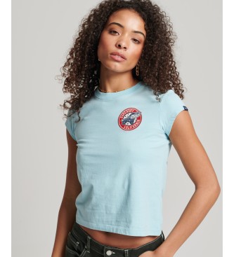 Superdry T-shirt Vintage Roll With It niebieski