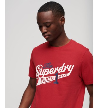 Superdry Vintage Scripted College T-shirt red