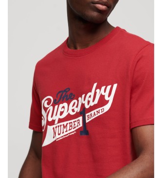 Superdry Vintage College T-shirt med tryck rd
