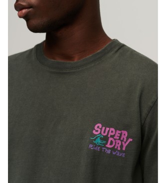 Superdry Vintage Tribal Surf T-shirt grey greenish grey