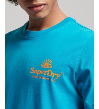 Superdry Vintage Venue Neon-T-Shirt blau