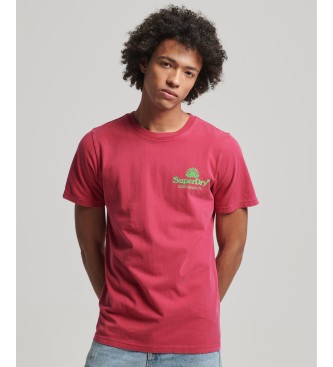 Superdry Camiseta Vintage Venue Neon rosa