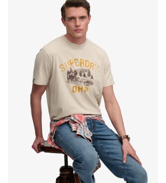 Superdry T-shirt Wild Frontier beige