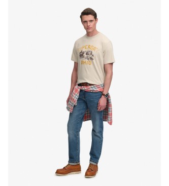 Superdry T-shirt Wild Frontier beige