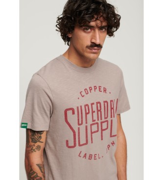 Superdry Workwear T-shirt from the Copper Label beige range