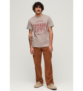 Superdry Workwear T-shirt from the Copper Label beige range