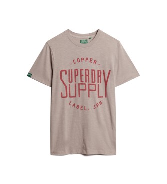 Superdry Workwear T-shirt from the Copper Label beige range