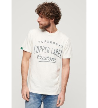 Superdry Arbejdstjs-T-shirt fra Copper Label-serien hvid