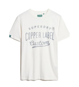 Superdry T-shirt fr arbetsklder frn Copper Label-serien vit