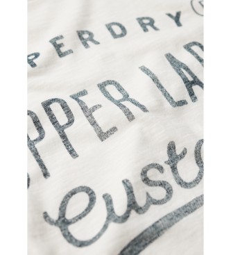 Superdry T-shirt roboczy z linii Copper Label w kolorze białym