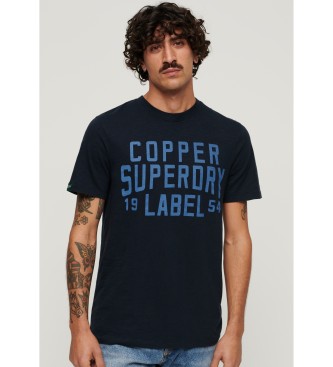 Superdry T-shirt da lavoro della linea Copper Label navy