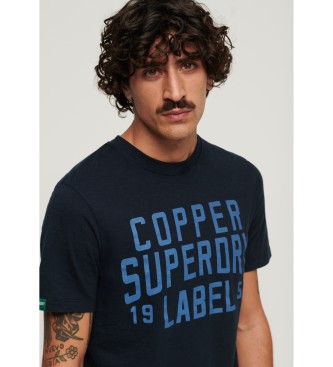 Superdry T-shirt roboczy z serii Copper Label navy