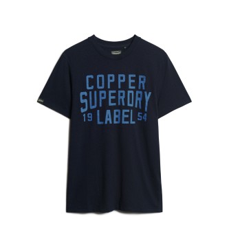 Superdry Arbejdstjs-T-shirt fra Copper Labels navy-serie