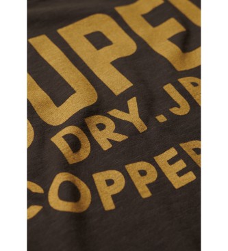 Superdry T-shirt de trabalho da gama Copper Label castanha