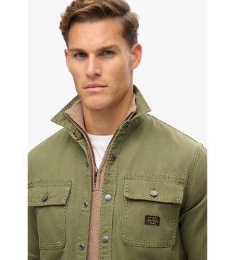 Superdry Sobrecamisa de lona de algodn orgnico Workwear verde