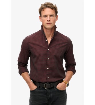 Superdry Burgundy casual shirt met lange mouwen