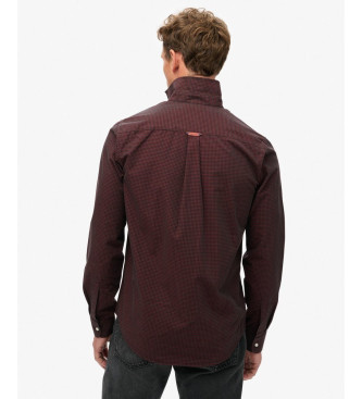 Superdry Burgundy casual shirt met lange mouwen