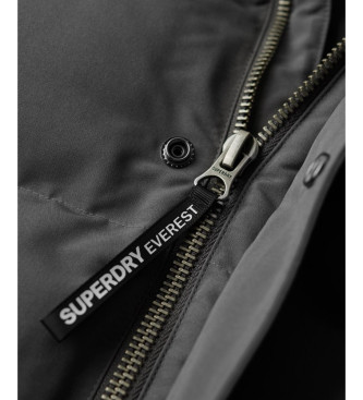 Superdry Everest grey padded hooded jacket with hood