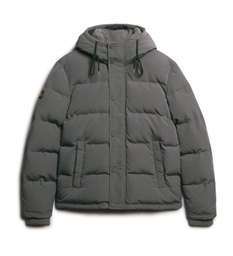 Superdry Everest grey padded hooded jacket with hood