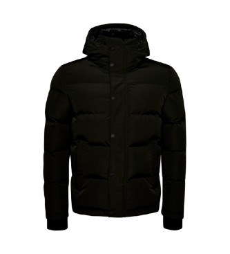 Superdry Everest Hooded Quilted Jacket Black