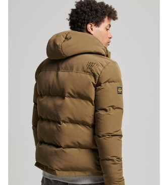 Superdry Everest quiltet jakke med htte, grn