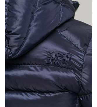 Superdry Quiltet jakke med htte Fuji navy