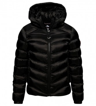 Superdry Fuji Quiltad jacka med huva svart