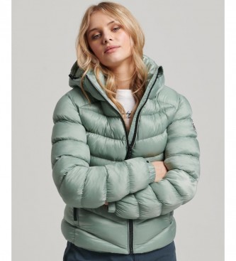 Superdry Fuji Hooded Quilted Jacket green