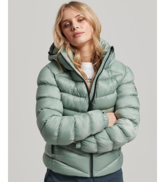 Superdry Fuji hooded quilted jacket green