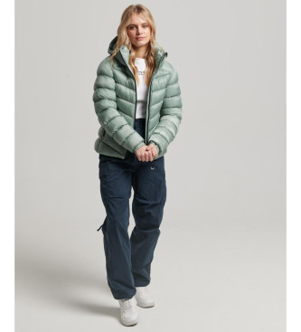 Superdry Fuji prešita jakna s kapuco zelena