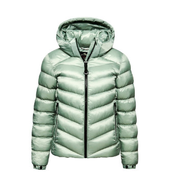 Superdry Giubbotto imbottito con cappuccio Fuji verde