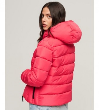 Superdry Spirit Sports Hooded Quilted Jacket Pink