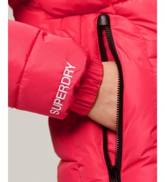 Superdry Spirit Sports Prešita jakna s kapuco Pink