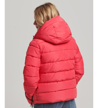 Superdry Spirit Sports Hooded Quilted Jacket Pink