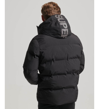 Superdry Boxy quilted coat black