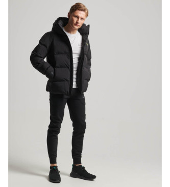 Superdry Boxy quilted coat black